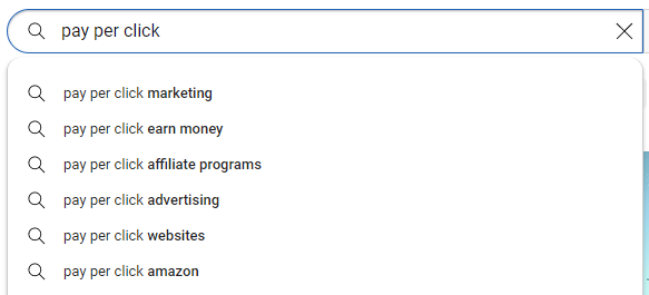 PPC YouTube autocomplete example, YouTube SEO secrets