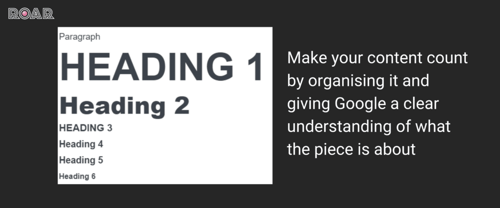 Make your content count by organising it and giving Google a clear understanding of what the piece is about